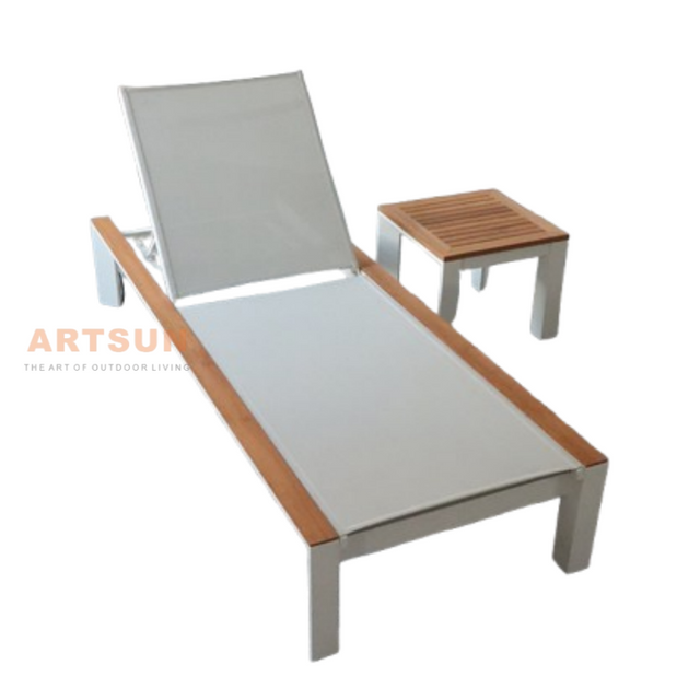 High Quality Reclining Outdoor Aluminum Beach Chaise Lounger