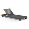 European Style Aluminum Outdoor Sun Bed Sun Lounger with Side Table