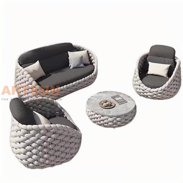 Hot Modern Outdoor Patio PE Rattan Sofa Set for Resort