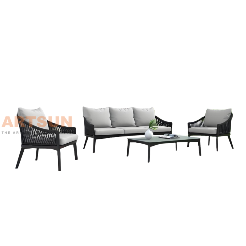 Outdoor Woven Rope Hotel Project Leisure Sofa