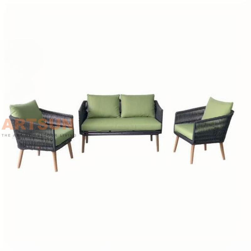 Most Popular Woven Rope Light Weight Garden Sofa for Outdoor Relaxing