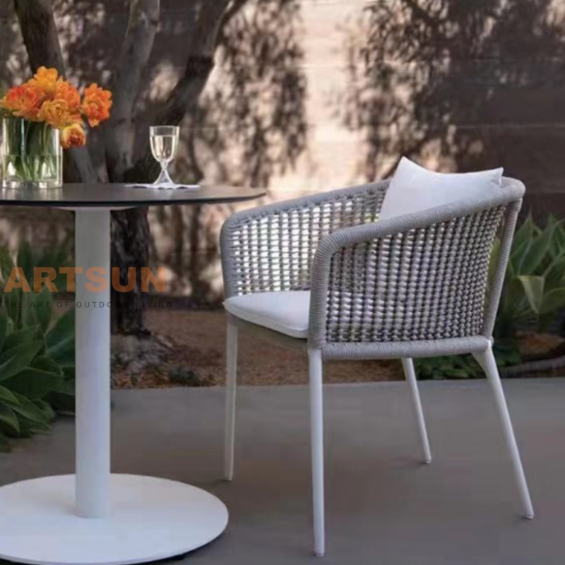 Stylish Durable & Weather-Resistant Rope Woven Aluminum Outdoor Chair