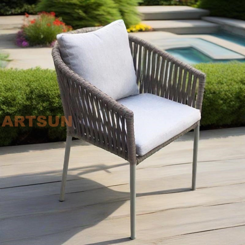 Professional Bistro Outdoor Furniture Rope Chair for Coffee Shop