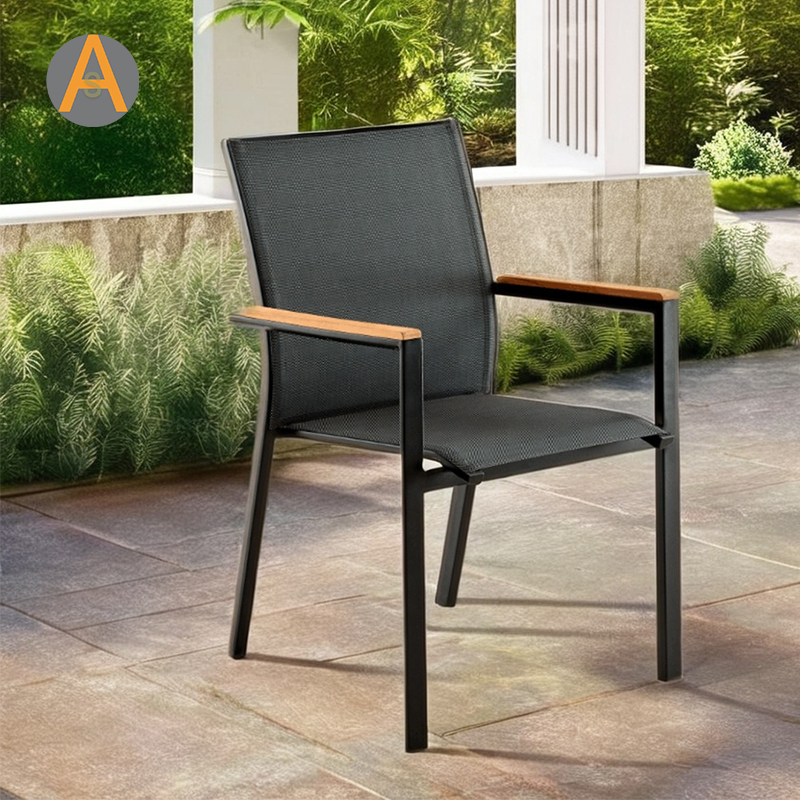 Modern Design Outdoor Furniture Stackable Aluminum Garden Chair for Cafe