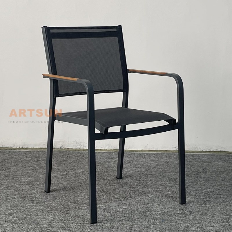 Breathable Design Stackable Dining Chairs for Backyard