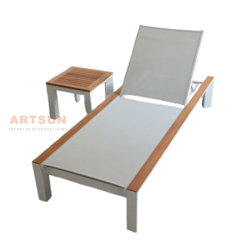 High Quality Reclining Outdoor Aluminum Beach Chaise Lounger