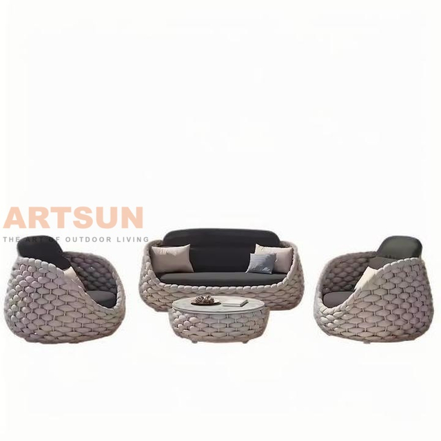 Hot Modern Outdoor Patio PE Rattan Sofa Set for Resort