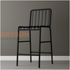 Outdoor Aluminium Bar Chair with Slat Backrest Design for Modern Patio Bar Commercial Projects