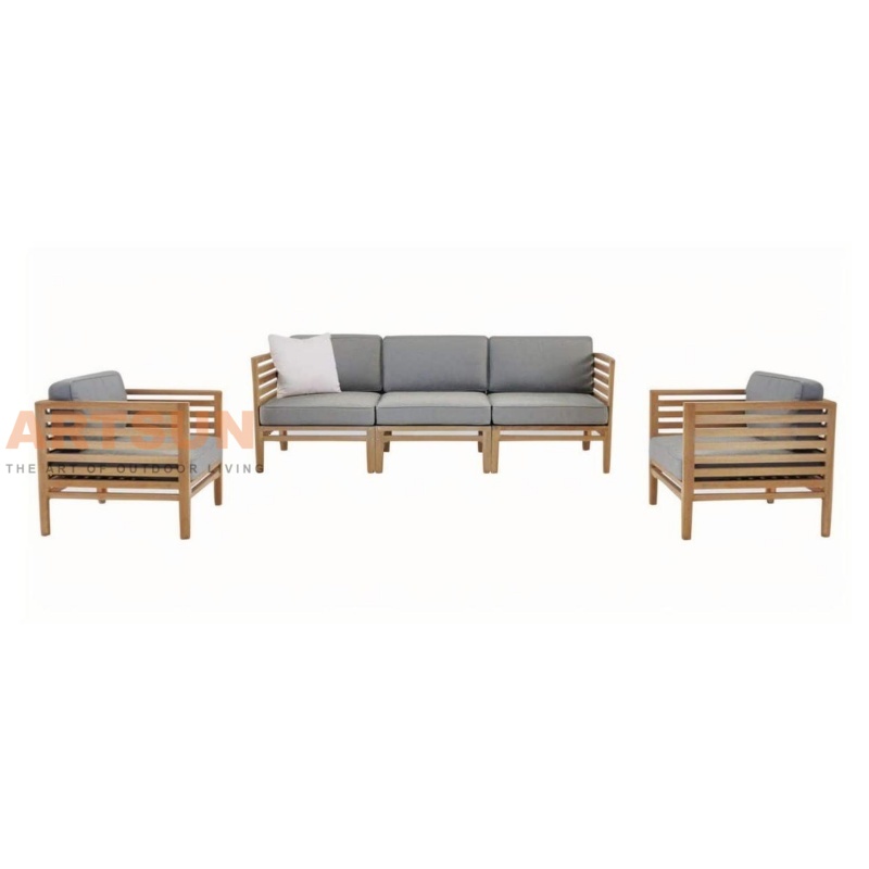 Luxury Sectional Teak Wood Outdoor Sofa for Balcony