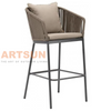 Durable Outdoor Rope Counter Chair with Weather-Resistant Frame