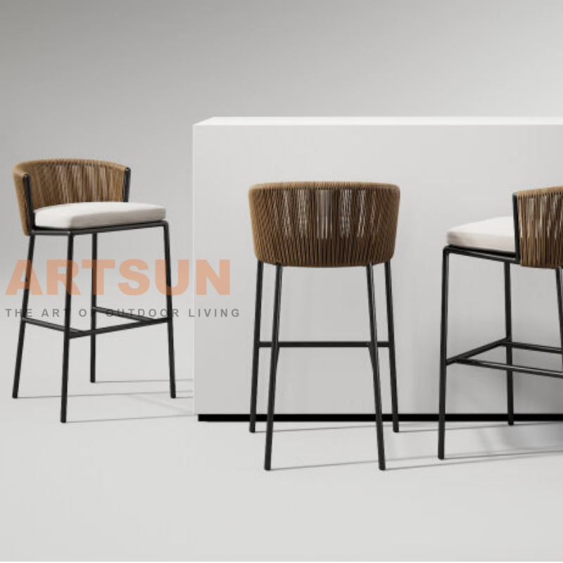 Luxury Outdoor Bar Chair with Modern Comfort for Elegant Spaces
