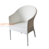 High Quality Wicker Patio White Chair for Garden