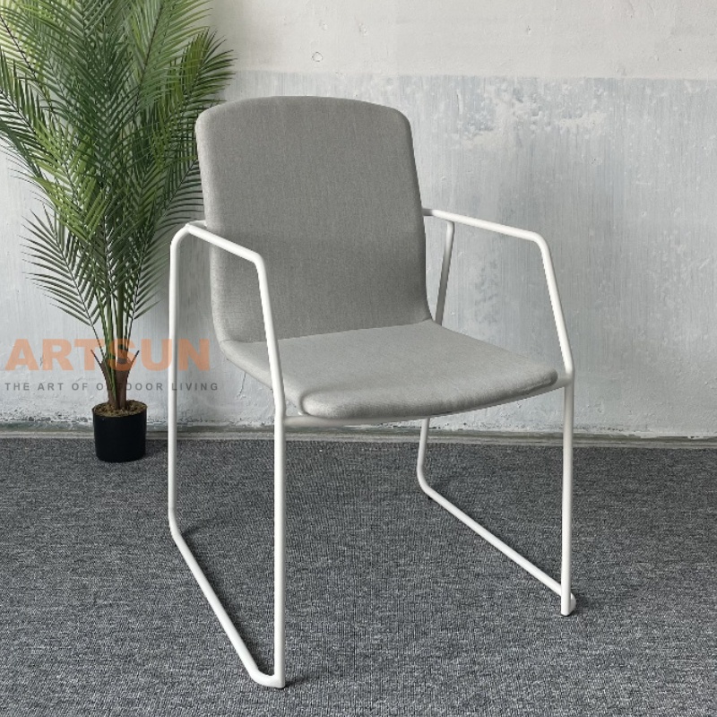 White Outdoor Dining Chair for Restaurant 