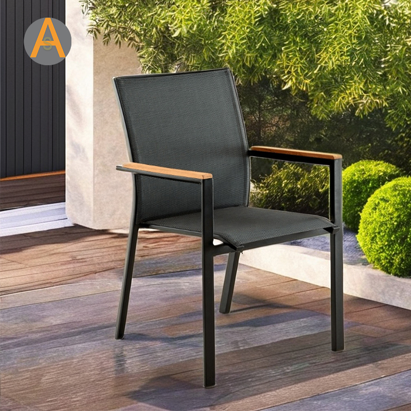 Modern Design Outdoor Furniture Stackable Aluminum Garden Chair for Cafe