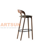 Wooden Bar Chair with PU Leather Seat