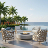 Outdoor Woven Synthetic Rope Sofa Chair for Five Star Hotel Lobby