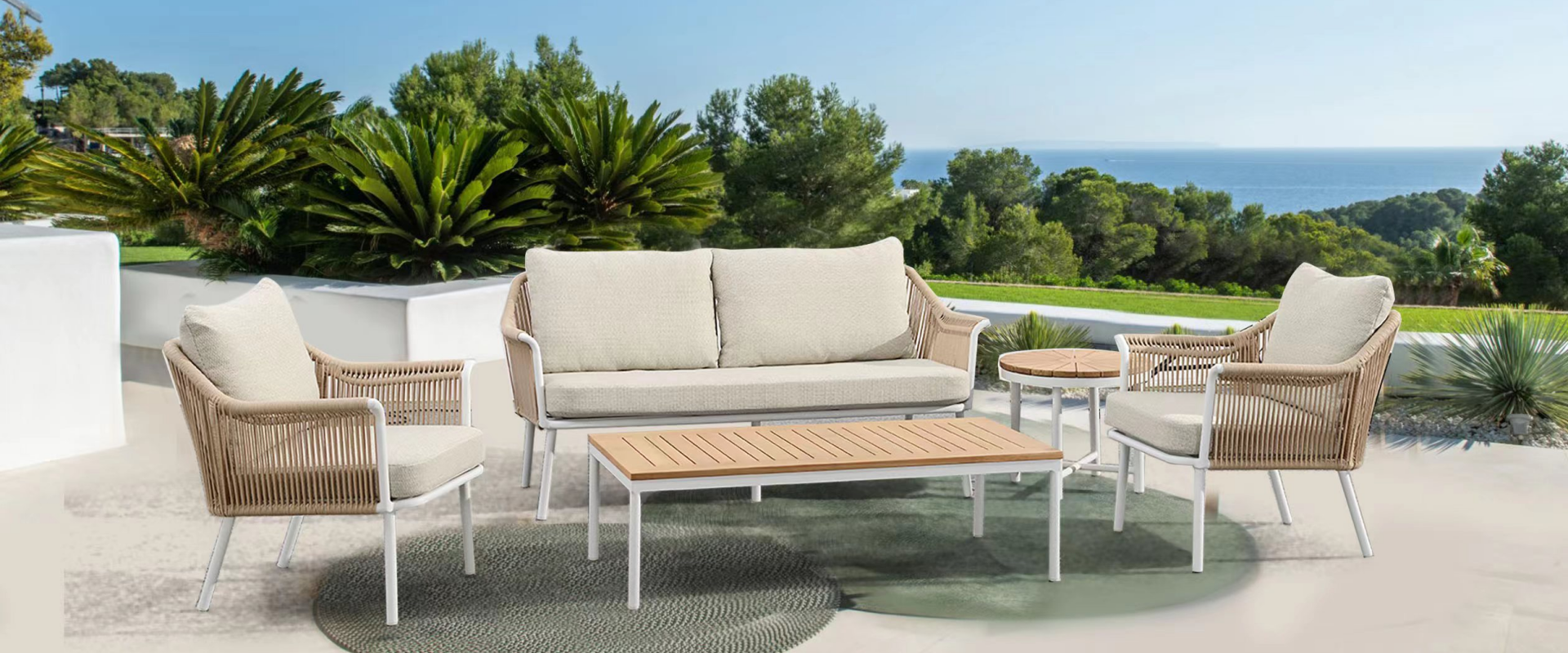 outdoor rattan sofa