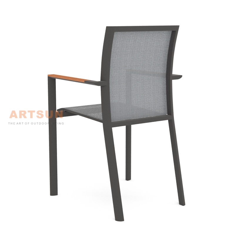 Modern Design Stackable Aluminum Garden Outdoor Chair for Cafe