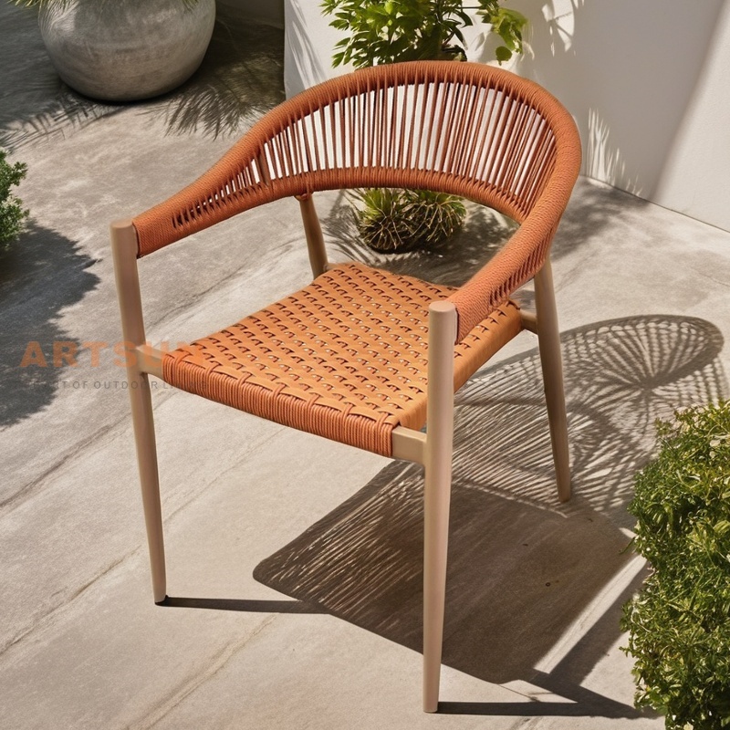 Rattan Garden Weaving Outdoor Rope Chair for Outdoor Dining