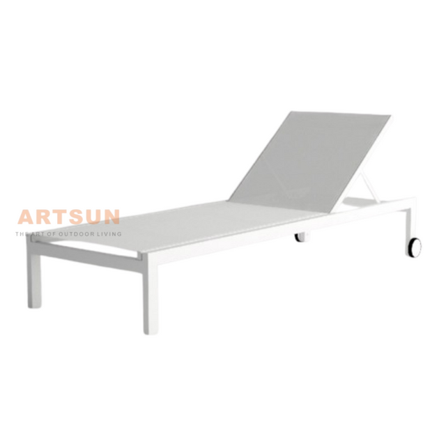 High Quality Reclining Outdoor Aluminum Beach Chaise Lounge Chair 