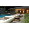 Hotel Reclining Weaving Wicker Sun Bed Sun Lounger