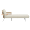 Luxury Quality Olefin Fabric Rope-weaving Outdoor Sun Lounger for Beach