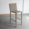 Outdoor Rope Counter Stool Elegant Aluminum Frame Bar Chair for Balcony and Terrace