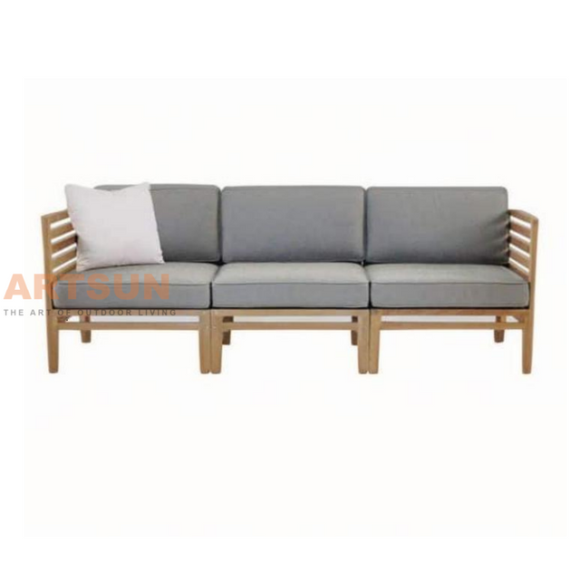 Luxury Sectional Teak Wood Outdoor Sofa for Balcony