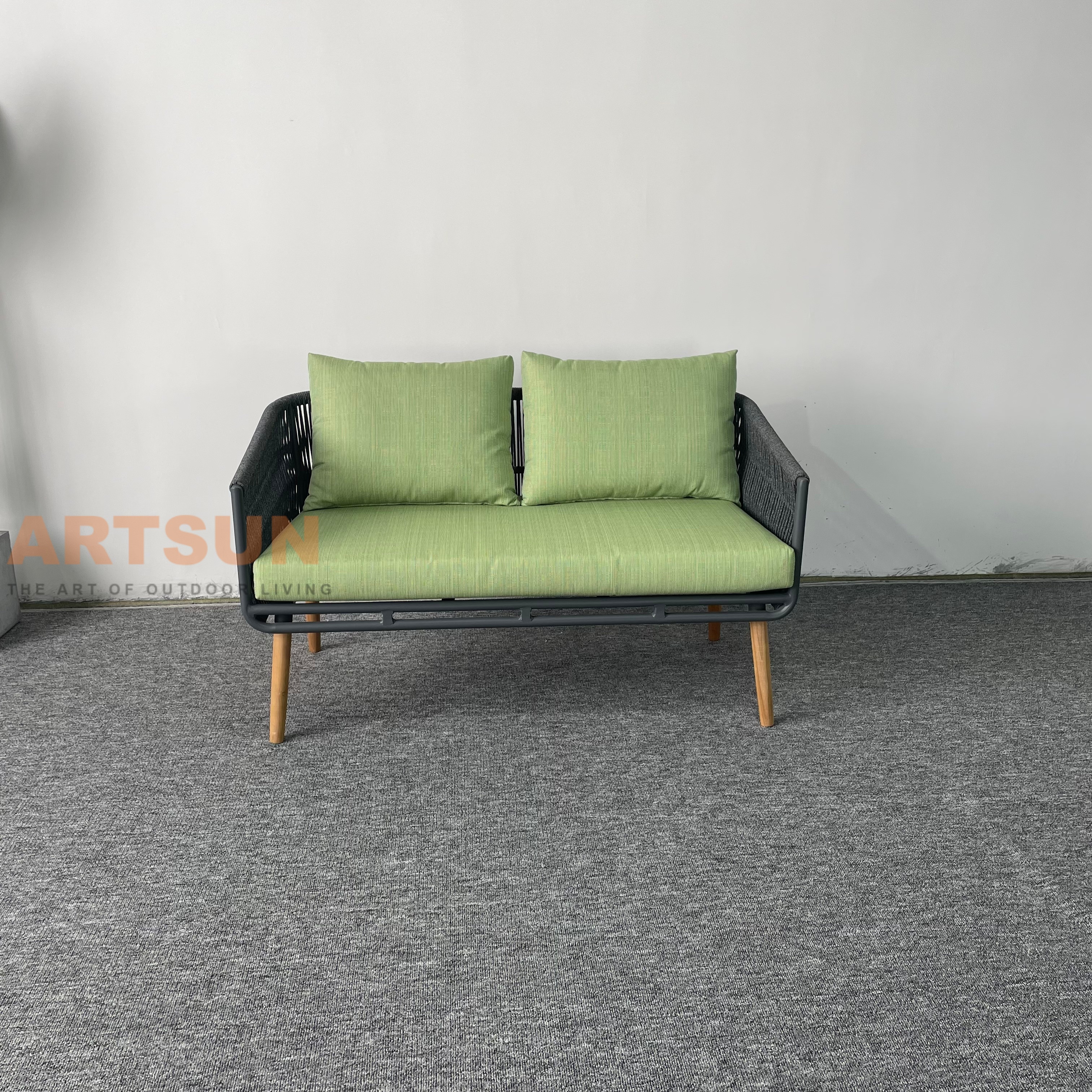 Most Popular Woven Rope Light Weight Garden Sofa for Outdoor Relaxing