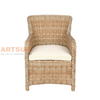 Comfortable Woven Wicker Patio Armchair for Hotel Garden