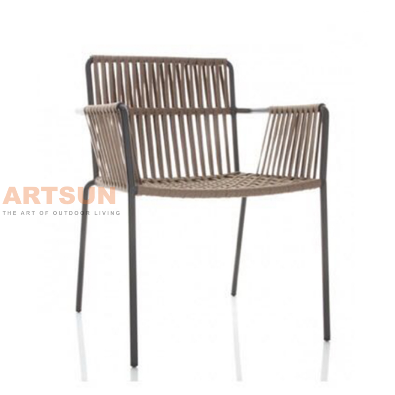 Professional Bistro Outdoor Furniture Rope Chair for Coffee Shop