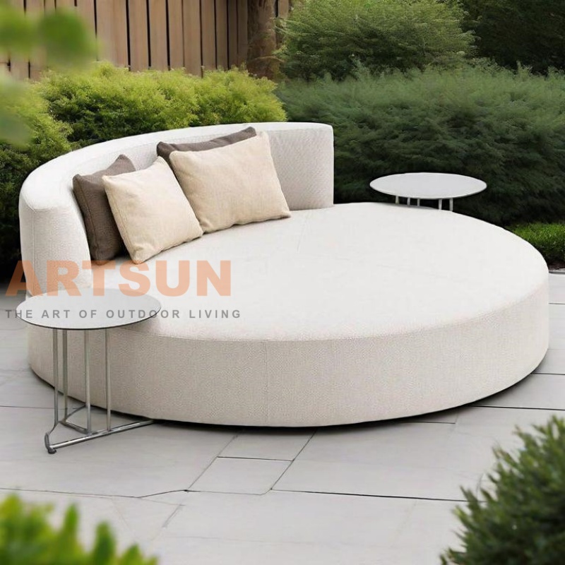 Big Size Aluminum Daybed with Side Table