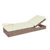 Hotel Reclining Weaving Wicker Sun Bed Sun Lounger