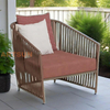 Outdoor Woven Synthetic Rope Sofa Chair for Modern Patio Balcony