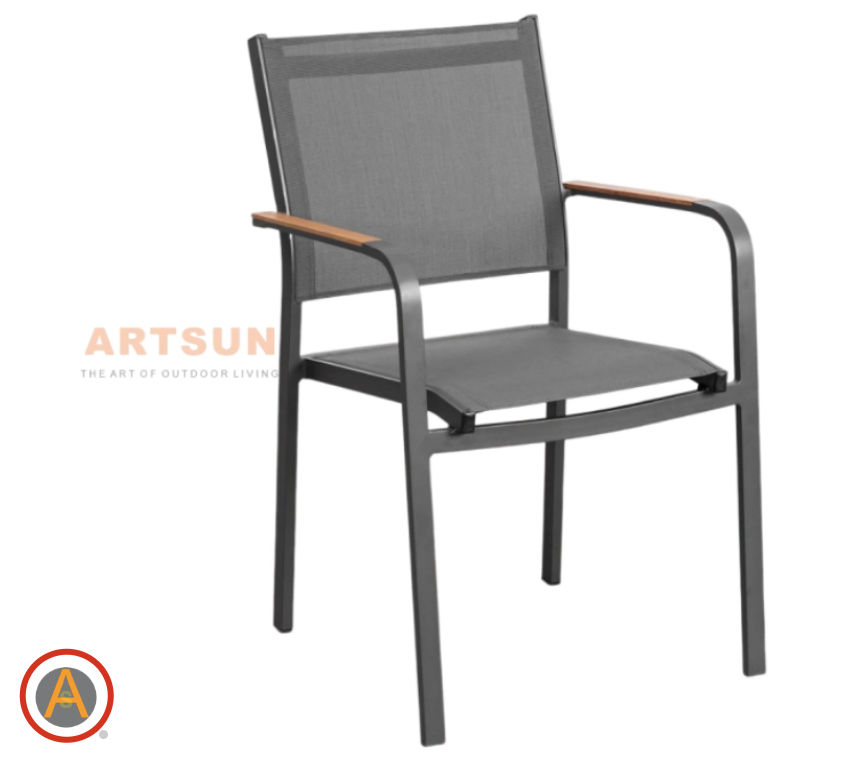 Breathable Design Stackable Dining Chairs for Backyard