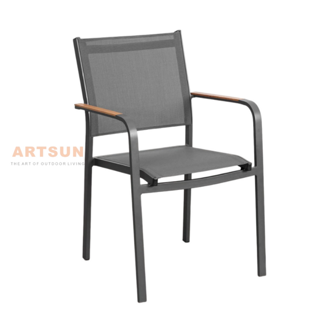 Breathable Design Stackable Dining Chairs for Backyard