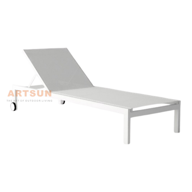 High Quality Reclining Outdoor Aluminum Beach Chaise Lounge Chair 