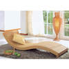 Modern Outdoor Reclining Rattan Sun Lounger for Spa and Garden