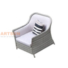 Outdoor Leisure Rattan Sofa Set with Cushions and Coffee Table