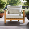 Luxury Teak Wood Outdoor Sofa Armchair for Resort