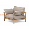 Luxury Teak Wood Outdoor Sofa Armchair for Hotel Resort