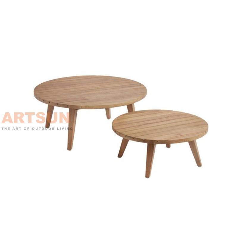 Woven Rope Outdoor Patio Sofa Set with Teak Wood Table