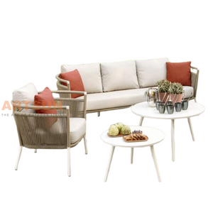 Hot Sale Aluminum Sectional Outdoor Garden Sofa Set with Coffee Table