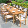 Teak Outdoor Dining Set with Sling Chairs
