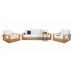High-End Teak Wood Outdoor Sofa Set