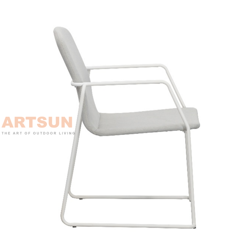 White Outdoor Dining Chair for Restaurant 