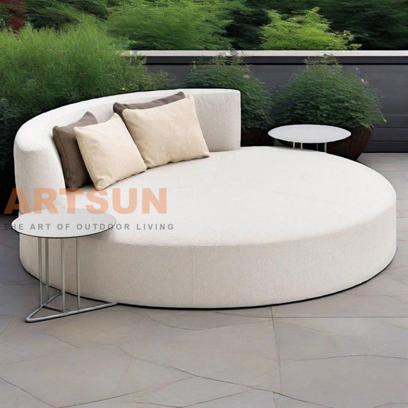 Big Size Aluminum Daybed with Side Table
