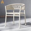 Commercial High Quality Durable Wicker Patio White Chair for Garden