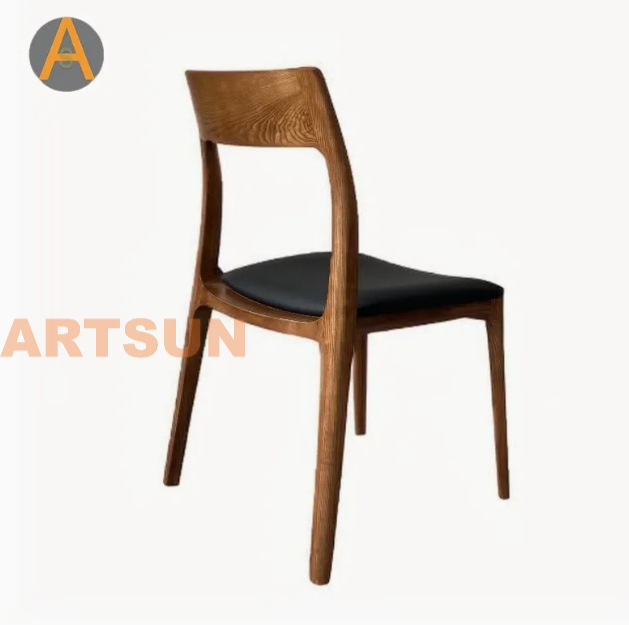 Modern Design High End Warranty Stacking Home Furniture Long-Lasting Solid Wooden Event Dining Chairs for Hotel Dining Room Restaurant Cafe