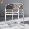 Commercial High Quality Durable Wicker Patio White Chair for Garden